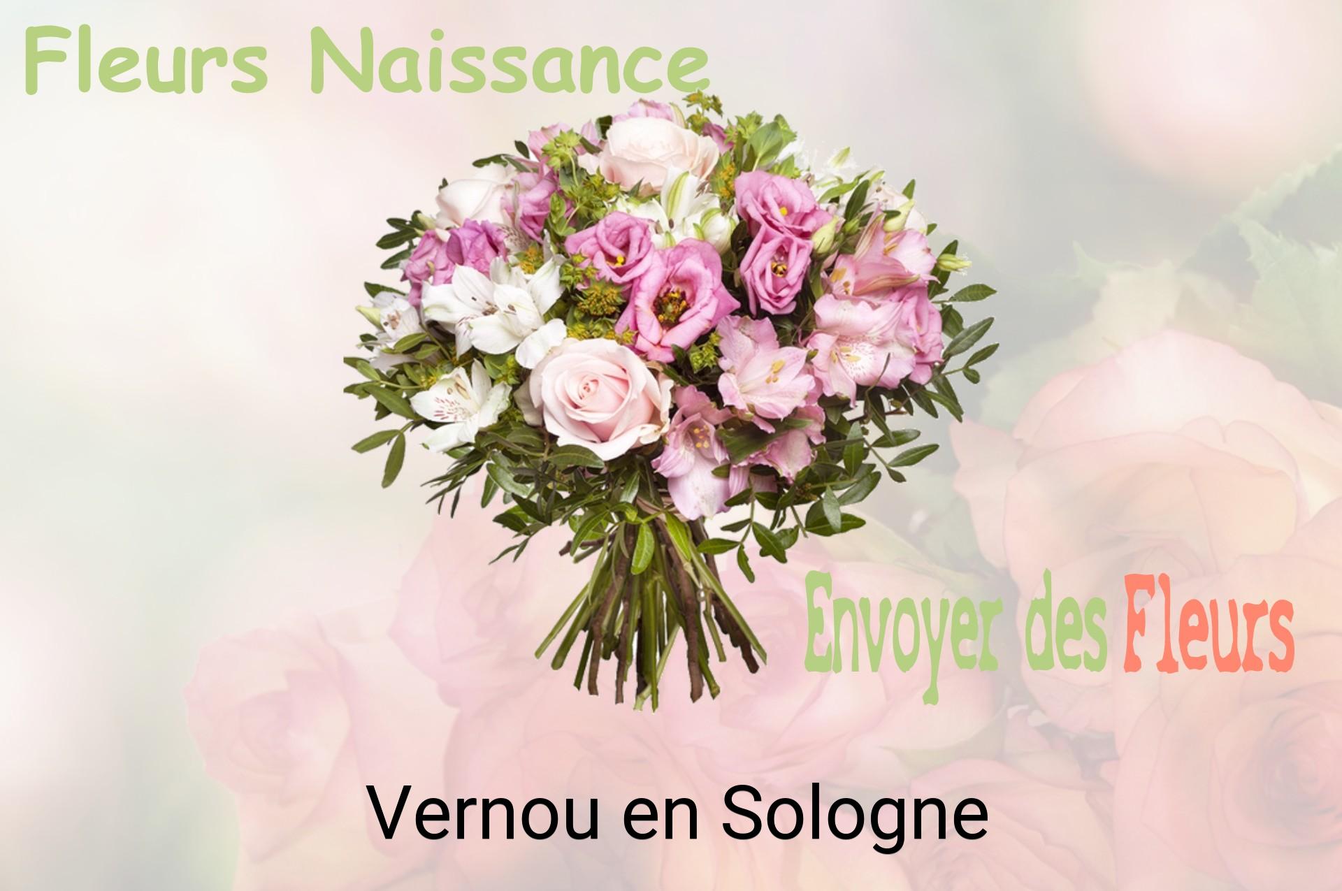Bouquet de fleurs de naissance livré à Vernou-en-Sologne